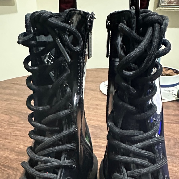 Dr. Martens Jadon Hi Rainbow Holographic Patent Platform Boots - RARE - Picture 13 of 16